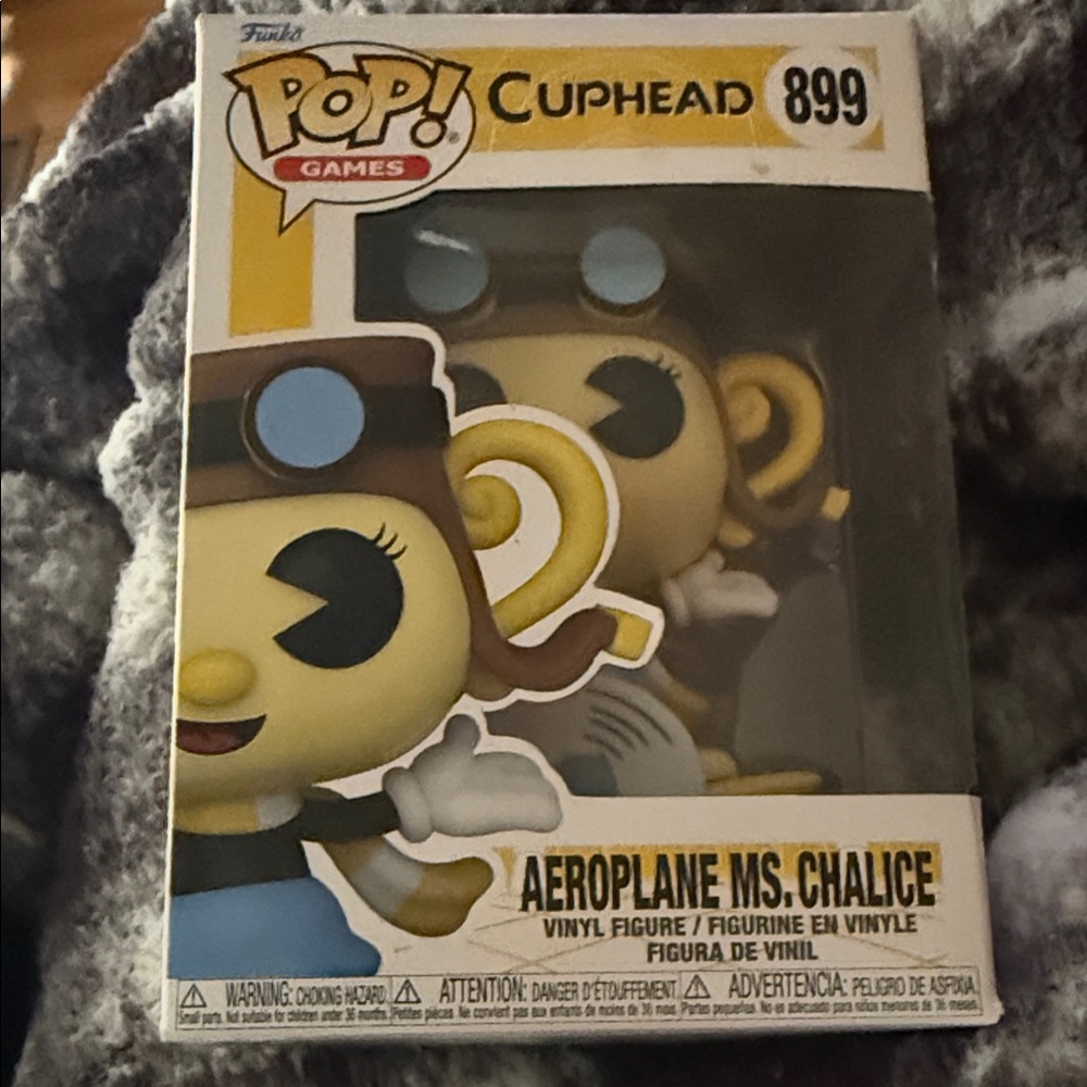 Funko Cuphead Aeroplane Ms. Chalice Figure - Yellow and Blue